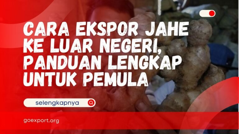 Cara Ekspor Jahe ke Luar Negeri, Panduan Lengkap untuk Pemula Cara Ekspor Jahe